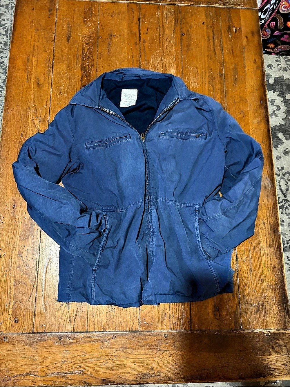 US Military US Navy Utility Jacket Men's Blue Nylon Field Jacket XL